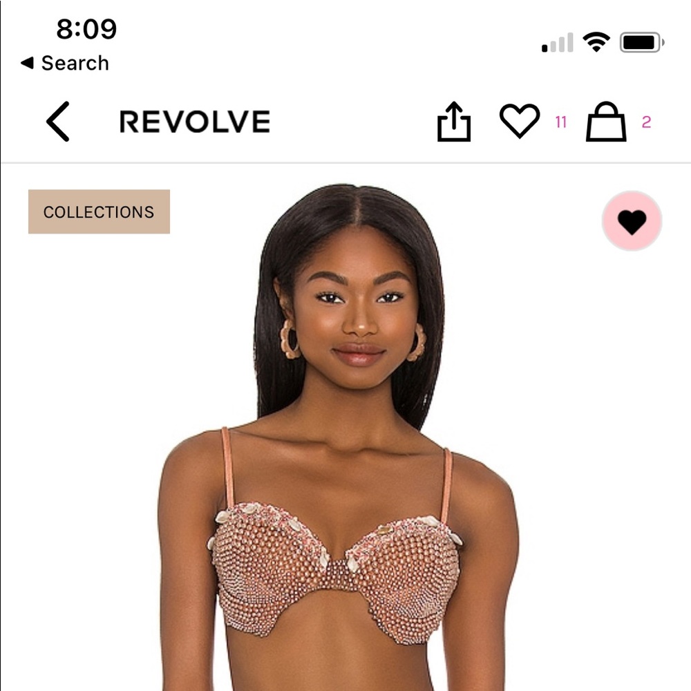 ISO PatBo Seashell Bikini Top Size Medium